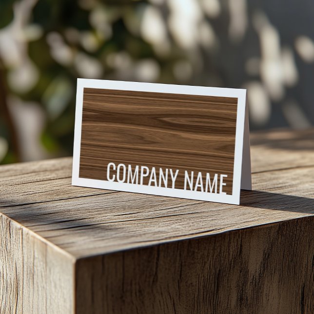 Walnut Tree Holz Design White Border Card Visitenkarte (Perfect for business)