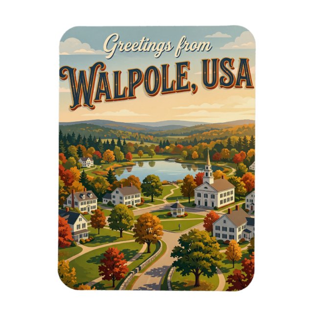 Walpole USA Magnet (Vertikal)