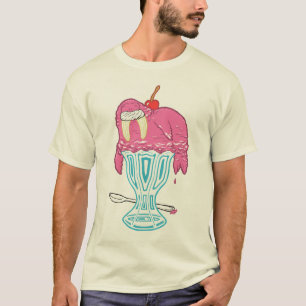 Walross-Eiscremebecher - regelmäßiges Shirt