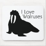 Walross-Liebe-Mausunterlage Mousepad<br><div class="desc">Zeigen Sie Ihren Walroßstolz!</div>