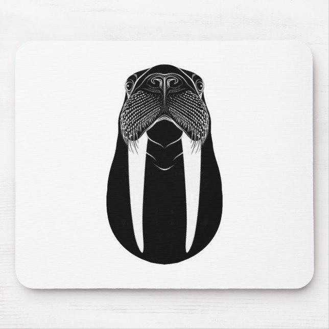Walross-Silhouette Mousepad (Vorne)