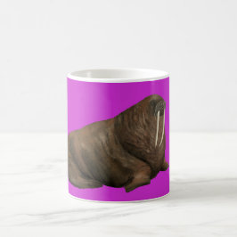 Walross-Tasse auf Rosa Kaffeetasse