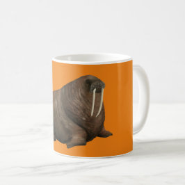 Walross-Tasse - orange Kaffeetasse