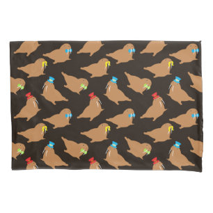 Walrus Cartoon Animal Muster Kissenbezug