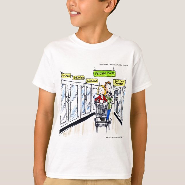 Walrus Frozen Food Section Funny T-Shirt (Vorderseite)