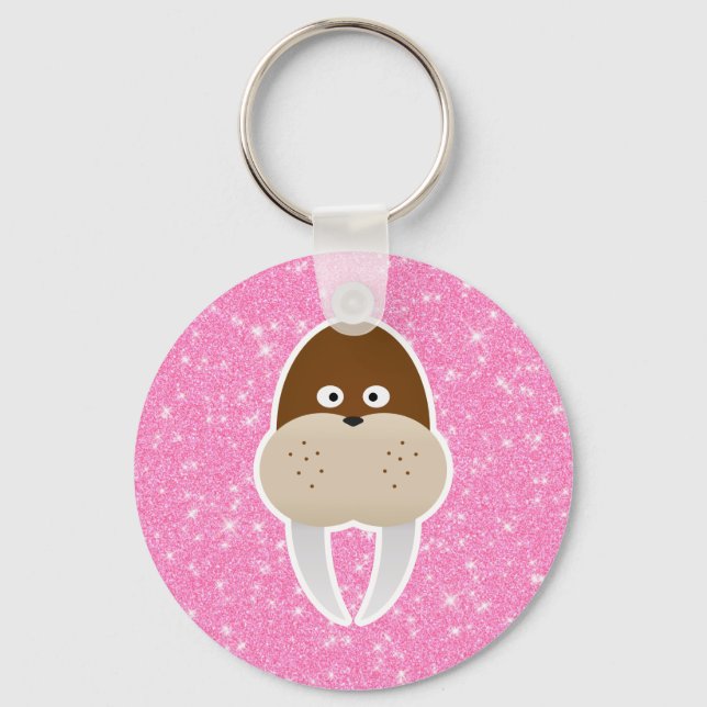 Walrus Glitzer Schlüsselanhänger (Vorderseite)