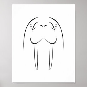 Walrus Kontur Poster