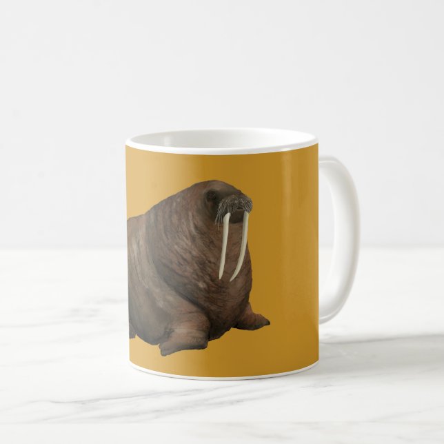 Walrus Mug Yellow Kaffeetasse (VorderseiteRechts)