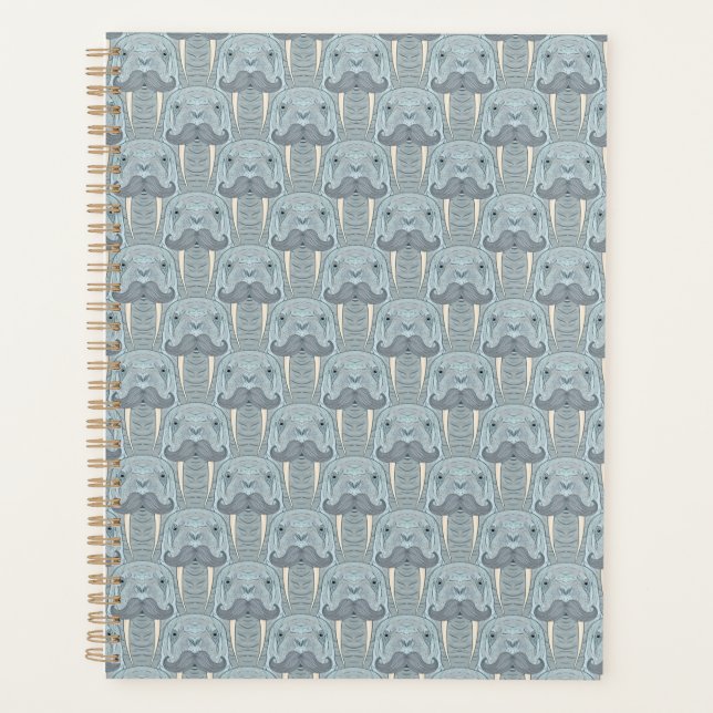 Walrus Mustache Pattern Planer (Vorderseite)