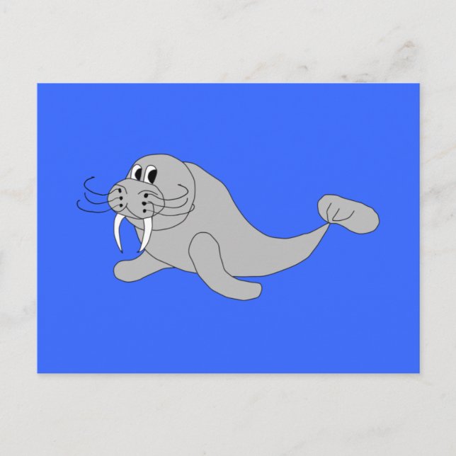 Walrus Postcard Postkarte (Vorderseite)