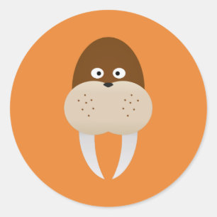 Walrus Runder Aufkleber
