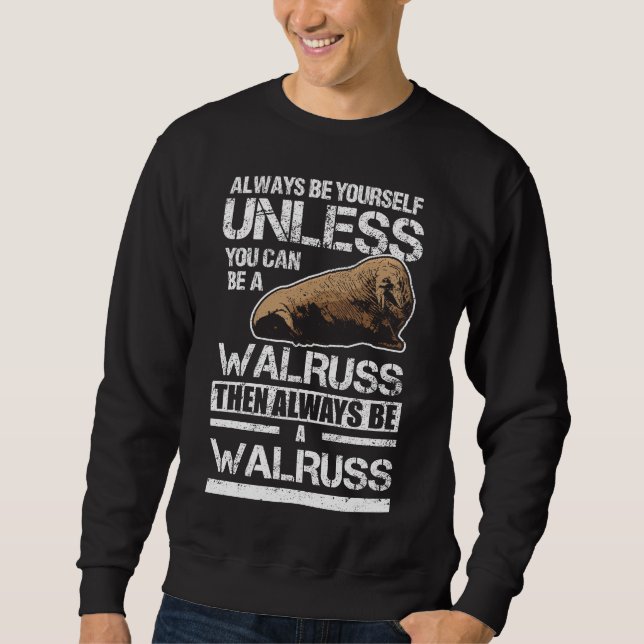 Walrus Sea Animal Retro Zoo Lover Sweatshirt (Vorderseite)