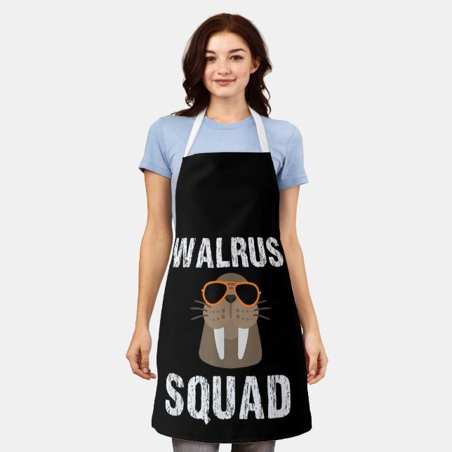 WALRUS SQUAD NIEDLICH FUNNY SEE TIERE LOVER SCHÜRZE (Getragen)