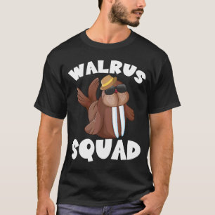Walrus Squad Tusks Ice Rink Flippered Marine Mamma T-Shirt