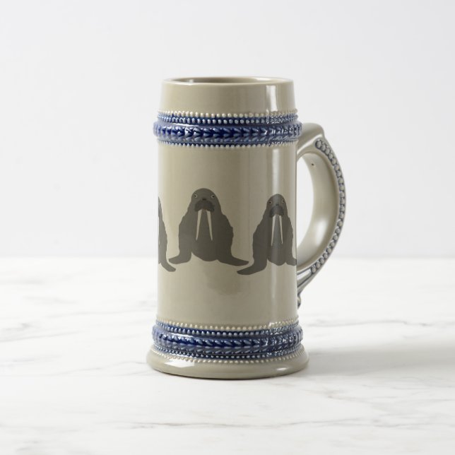 Walrus Stein Bierglas (VorderseiteRechts)