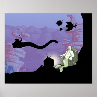 Walrus Watching TV Poster