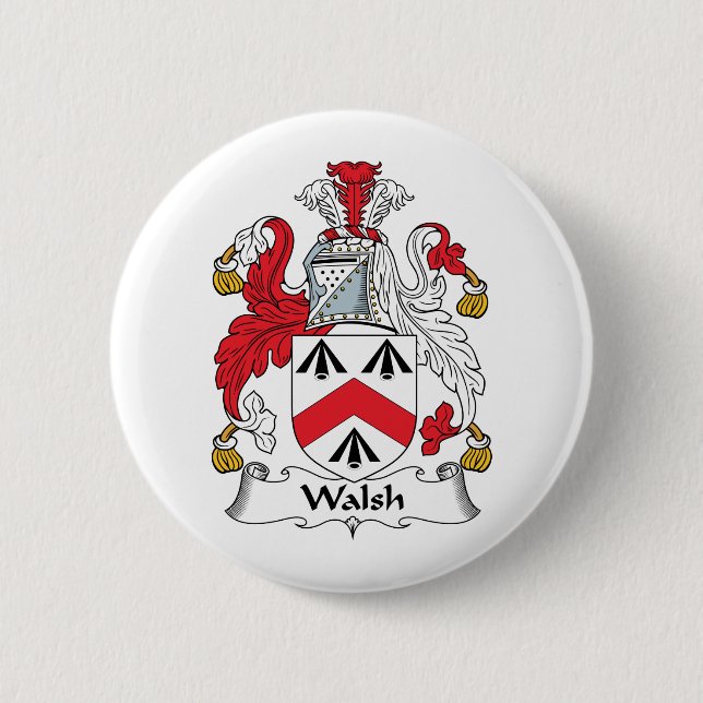 Walsh Familienwappen Button (Vorderseite)