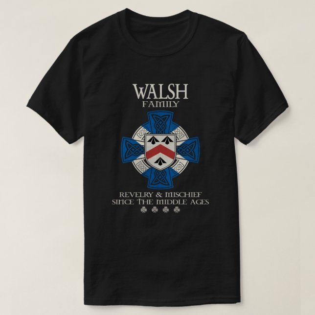 Walsh Family Schotten Scotland Walsh Nachname Scho T-Shirt (Design vorne)