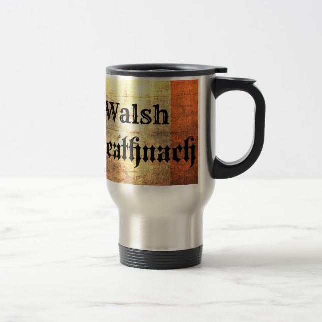 Walsh Irish Flag Reisebecher (Rechts)