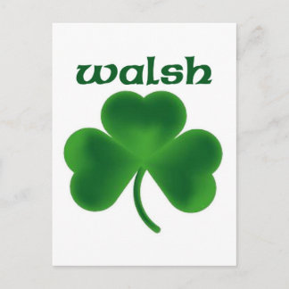 Walsh Kleeblatt Postkarte