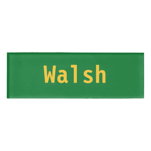 Walsh Name Tag Namenschild (Vorderseite)