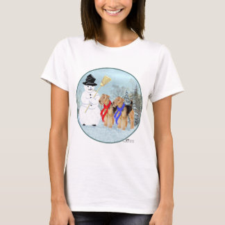 Walsh Terriers mit Snowman T-Shirt