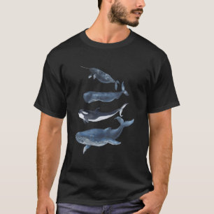 Walspezies Wasserfarbe Wale T-Shirt