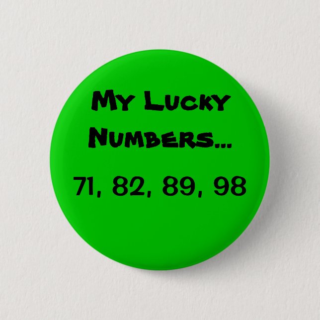 Walt Disney World Glückszahlen-Button Button (Vorderseite)
