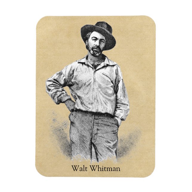 Walt Whitman Blätter von Gras Magnet (Vertikal)