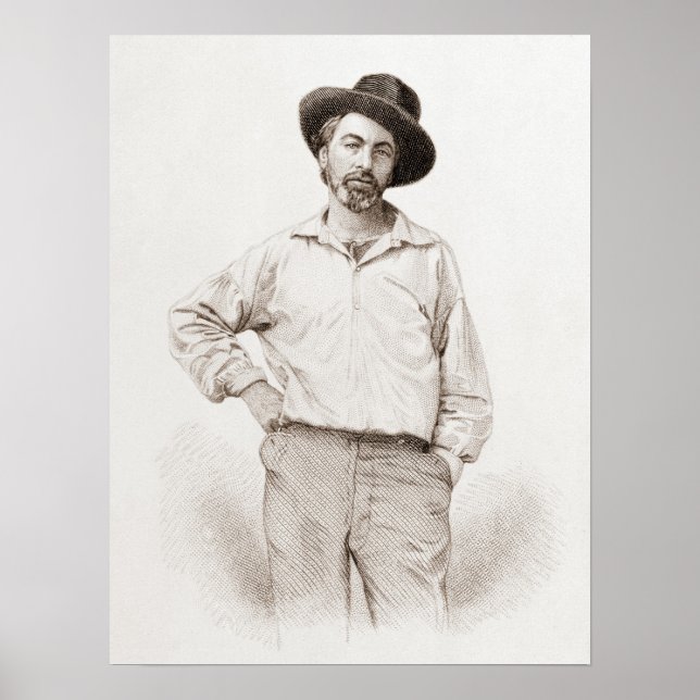 Walt Whitman Engraving Poster (Vorne)