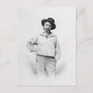 Walt Whitman, frontispiece to 'Blätter of Postkarte