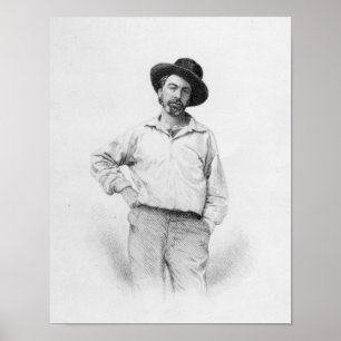 Walt Whitman, Frontispiz 'zum Blätter von Poster