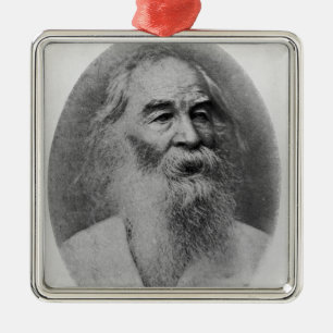 Walt Whitman, im Jahre 1889 fotografiert Silbernes Ornament