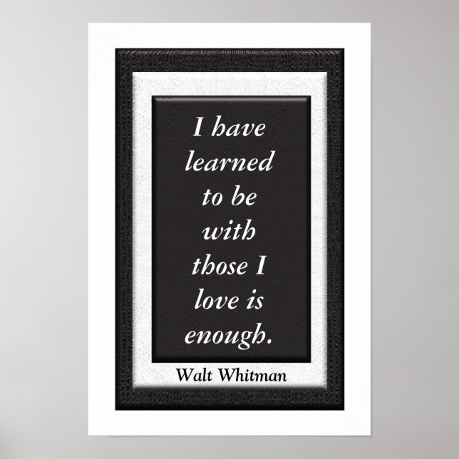 Walt Whitman - Kunstposter Poster (Vorne)