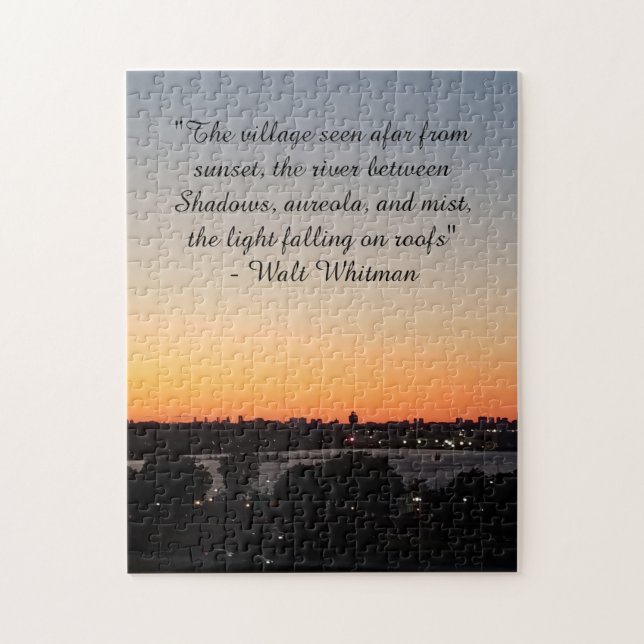 Walt Whitman Poem Sunset Faraway Village Seen Afar Puzzle (Vertikal)