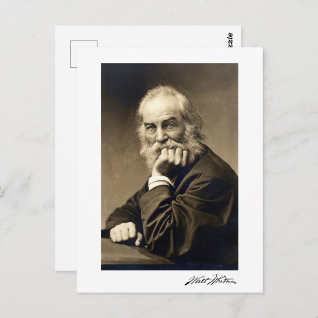 Walt Whitman portrait (1869) Postkarte (Vorne/Hinten)