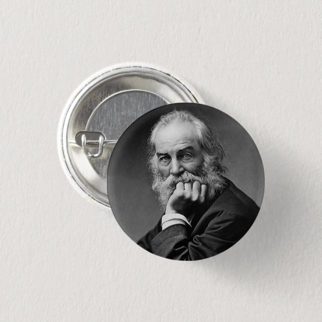 Walt Whitman Portrait Button (Vorne & Hinten)