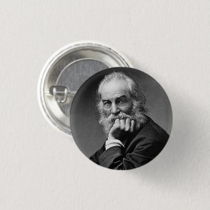 Walt Whitman Portrait Button