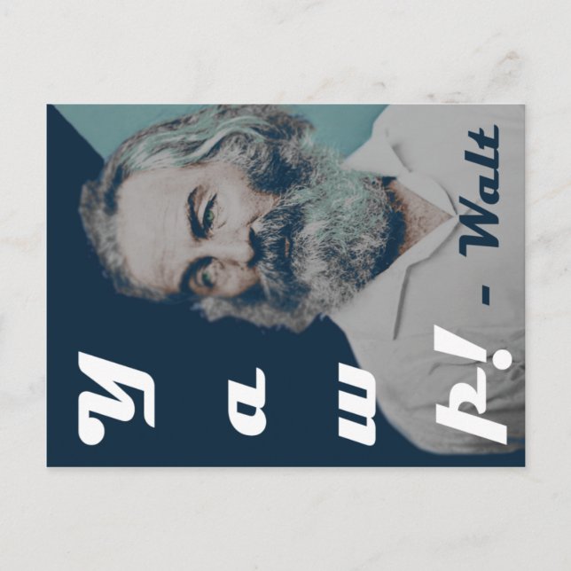Walt Whitman Postcard Postkarte (Vorderseite)