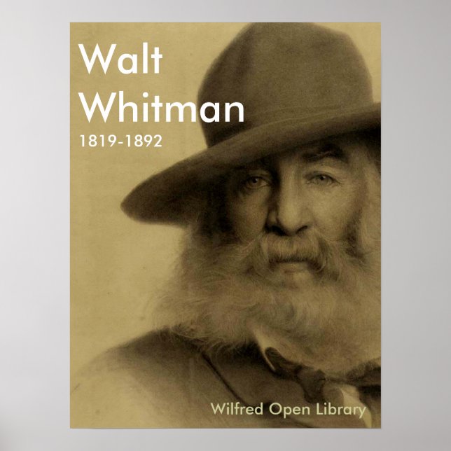 Walt Whitman Poster (Vorne)