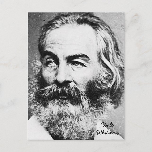 Walt Whitman Postkarte (Vorderseite)
