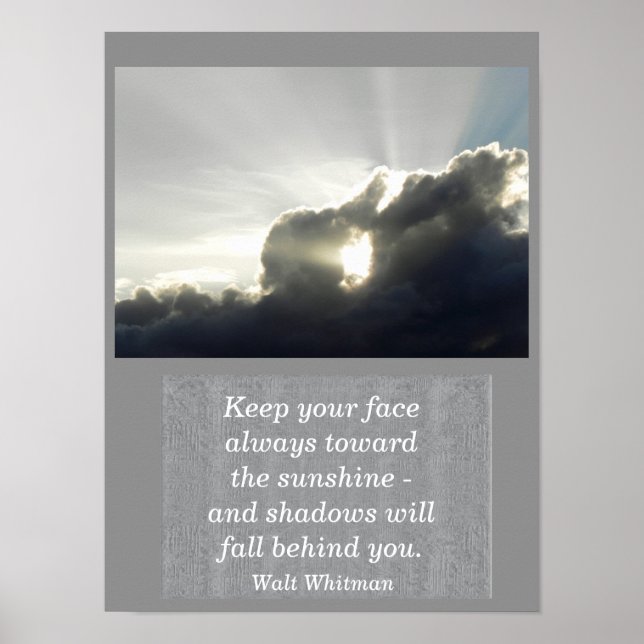 Walt Whitman quote - Kunstdruck Poster (Vorne)