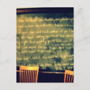 Walt Whitman Quote Postkarte