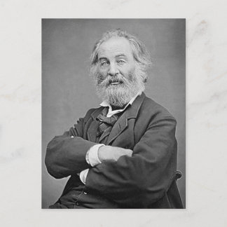 Walt Whitman sitzt Portrait Fotograf Alter 47 Postkarte