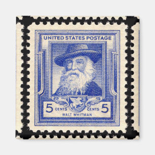 Walt Whitman U.S. Gedenkfeier Postage Briefmarke Magnet