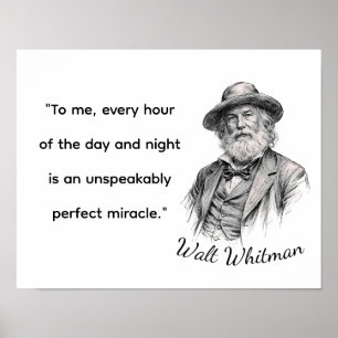 Walt Whitman Zitate fürs Leben Poster