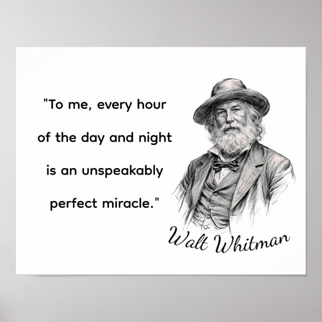 Walt Whitman Zitate fürs Leben Poster (Vorne)
