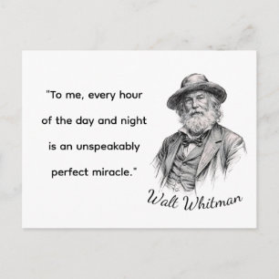 Walt Whitman Zitate fürs Leben Postkarte