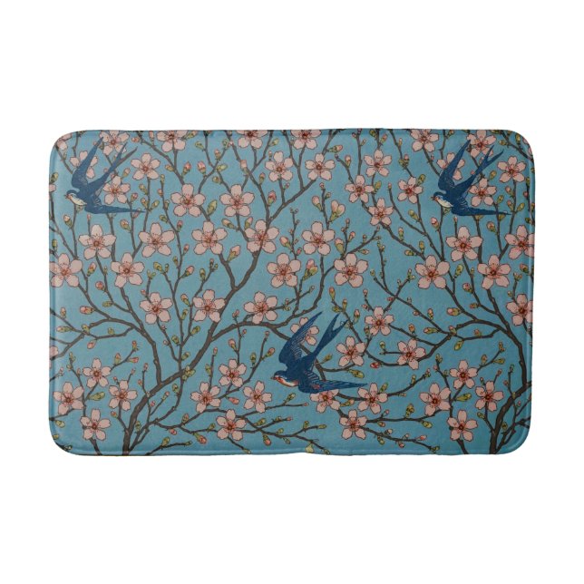 Walter Crane Almond Blossom & Swallow Badematte (Vorderseite)