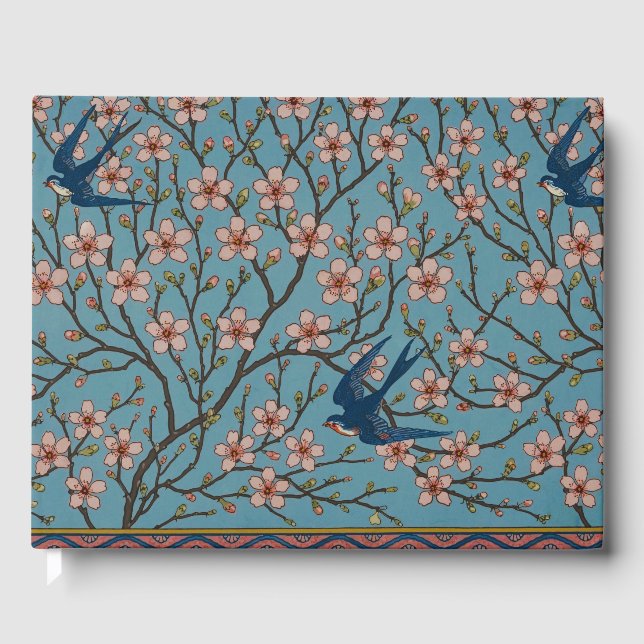 Walter Crane Almond Blossom & Swallow Gästebuch (Vorderseite)